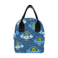 Cute Aliens in UFOs Zipper Lunch Bag One Size Zipper Lunch Bag Printed Offshore