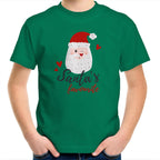 Santa's Favourite - Kids Youth T-Shirt Kelly Green Kids Christmas T-shirt Christmas Printed In Australia