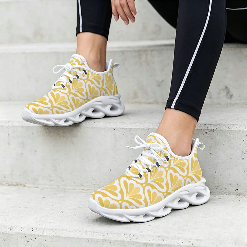 Yellow Pattern Women's Twisted Sole Sneakers