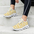 Yellow Pattern Women's Twisted Sole Sneakers