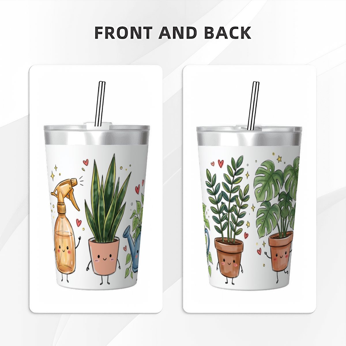 Plant Lover Small Stainless Steel Travel Mug Cup 12oz/350ml