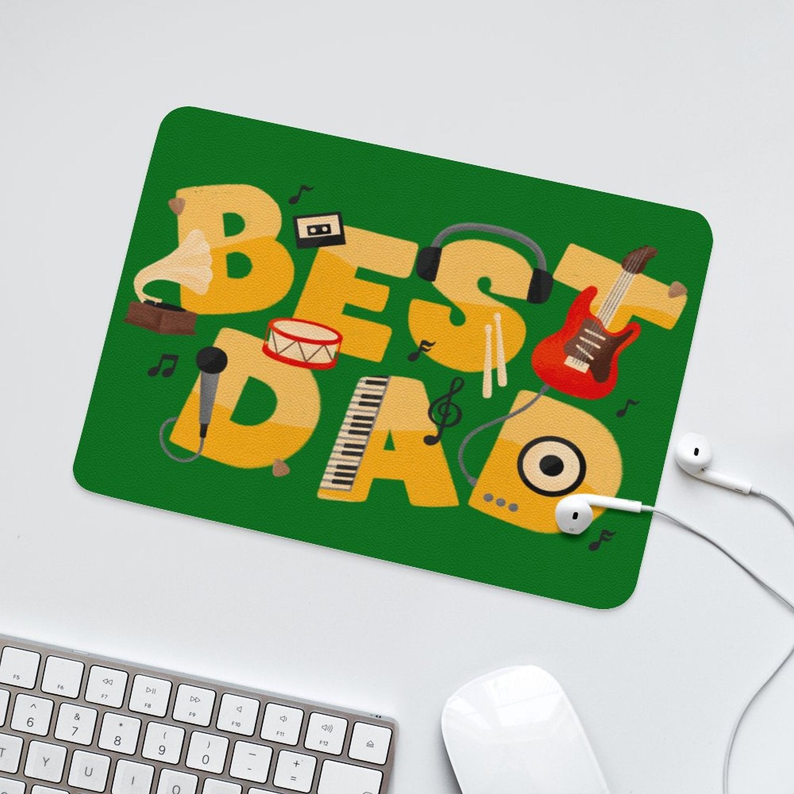 Best Dad - Leather Mouse Pad Leather Mouse Pad Dad Printed Offshore