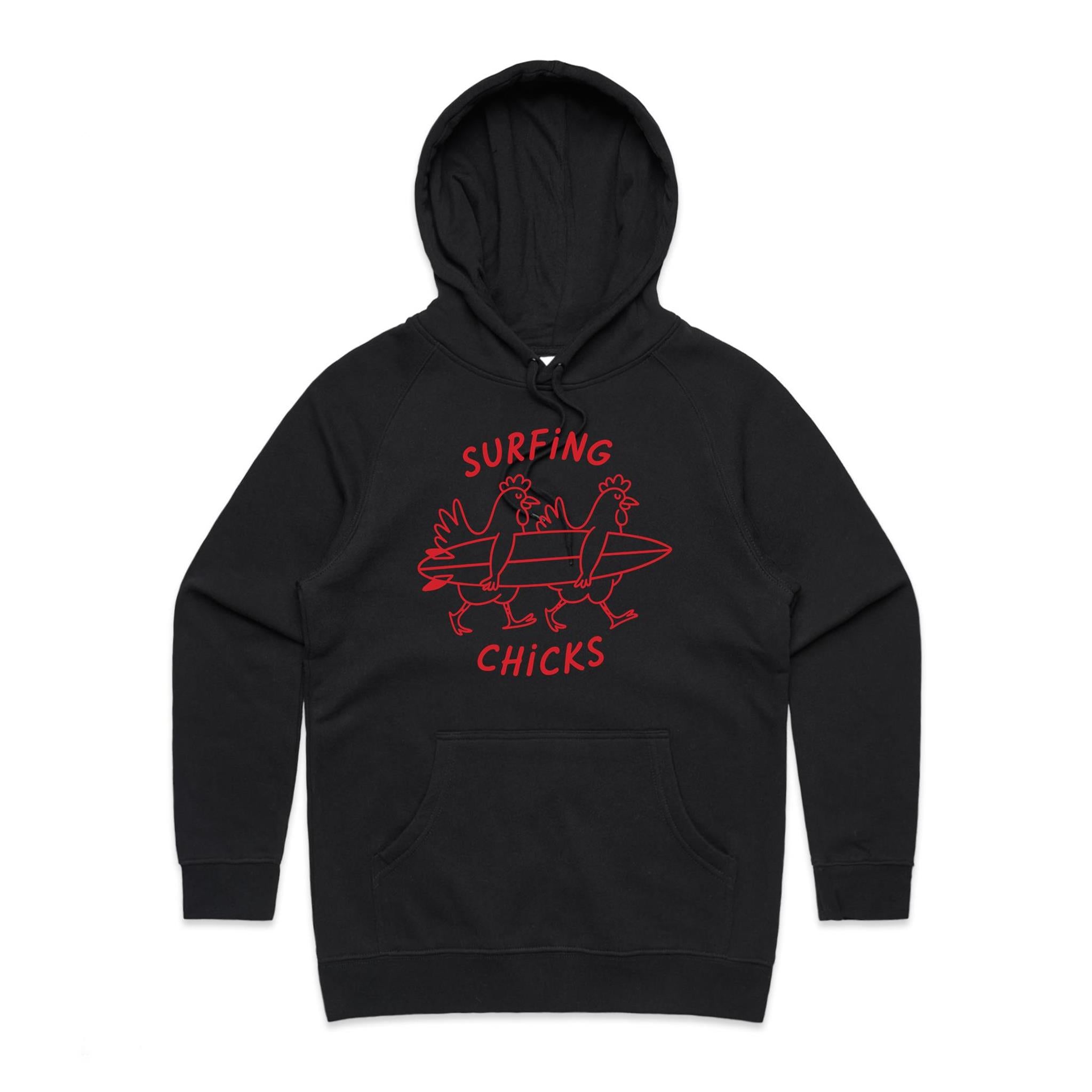 Chickens Surfing Chicks Women's AS Colour T-shirt