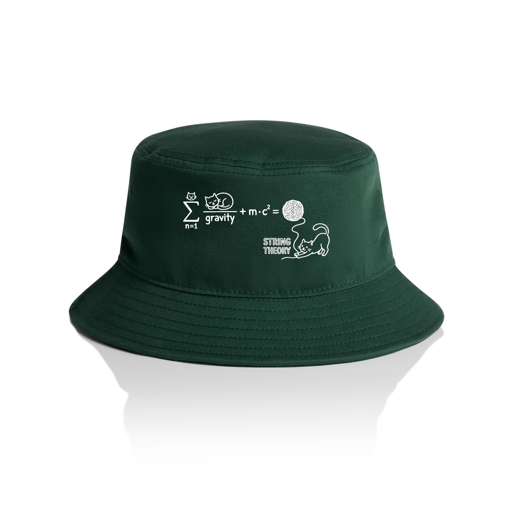 Cat String Theory Physics AS Colour Bucket Hat