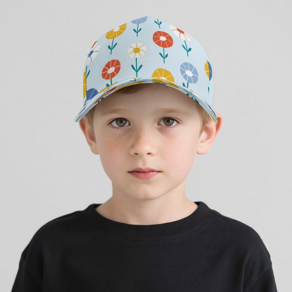 Abstract Cute Flowers Kids Baseball Cap