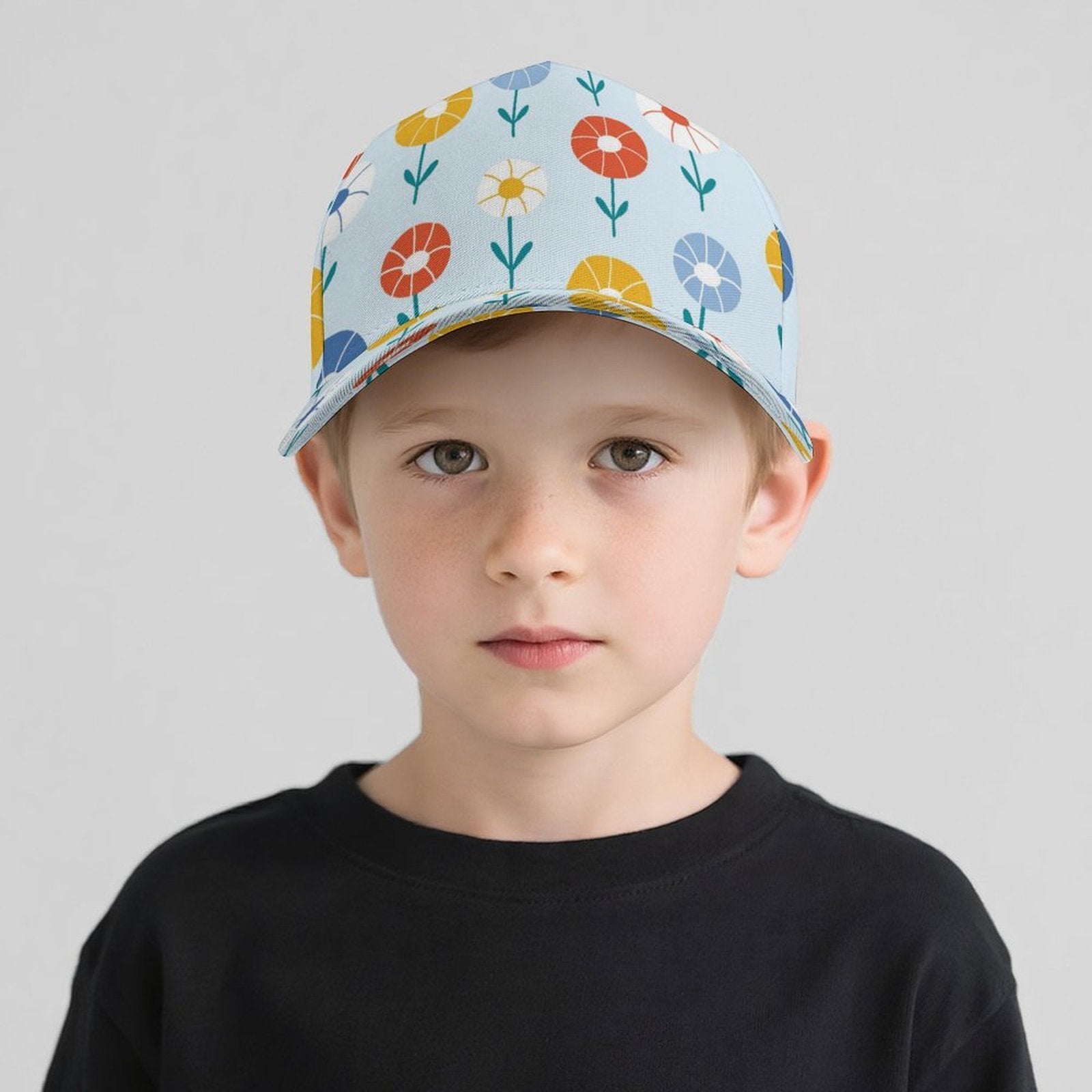 Abstract Cute Flowers Kids Baseball Cap