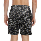 Chess Pattern Men's Mid-Length Beach Shorts Men's Mid-Length Beach Shorts Chess Games Printed Offshore