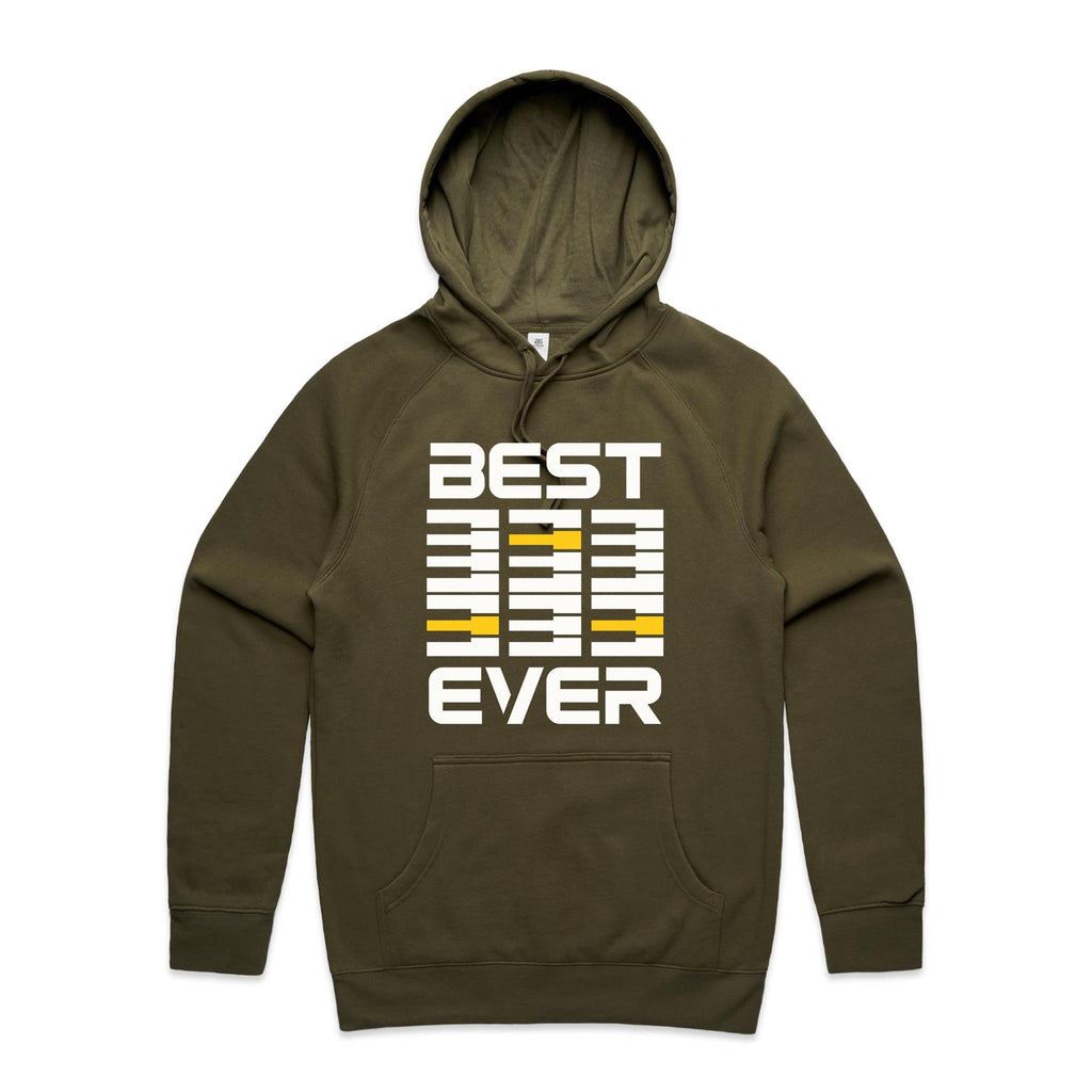 Best Dad Ever, Piano Keyboard - Mens Hoodie Army Mens Hoodie Dad Music Printed In Australia