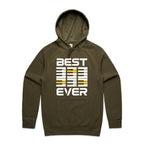 Best Dad Ever, Piano Keyboard - Mens Hoodie Army Mens Hoodie Dad Music Printed In Australia