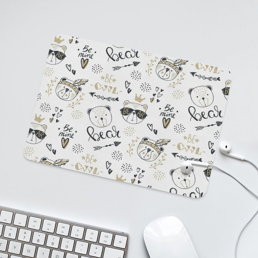 Bears Leather Mouse Pad Leather Mouse Pad animal Printed Offshore