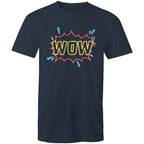 Wow, Comic Book - Mens T-Shirt Navy Mens T-shirt comic Printed In Australia