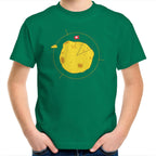 Moon Cheese - Kids Youth T-Shirt Kelly Green Kids Youth T-shirt Food Printed In Australia Space