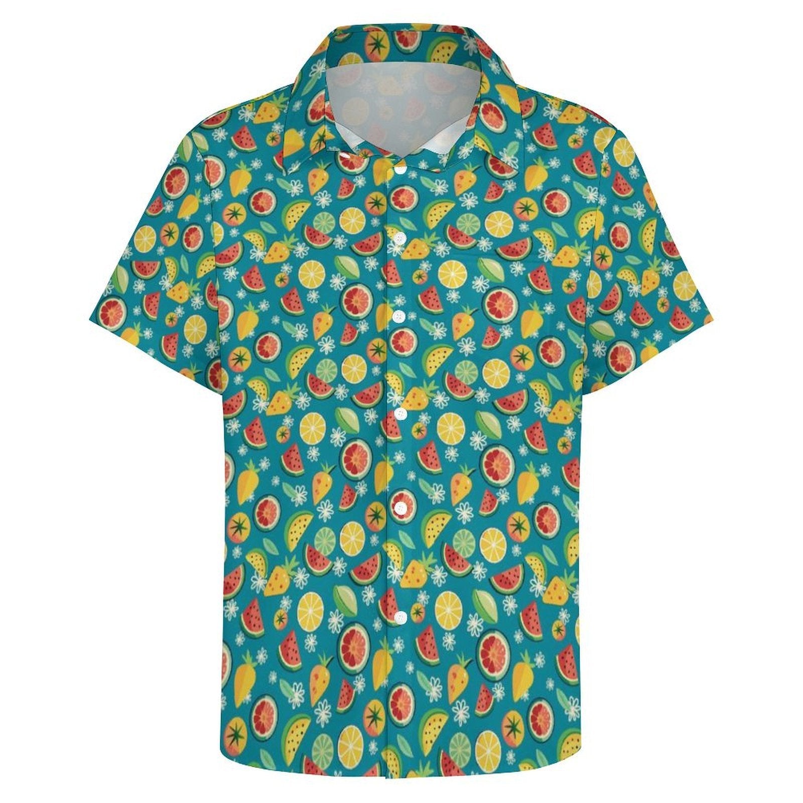 Summer Fruit Women's Short-Sleeve Button Up Shirt