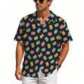Colourful Cassettes Men's Crinkle Hawaiian Shirt