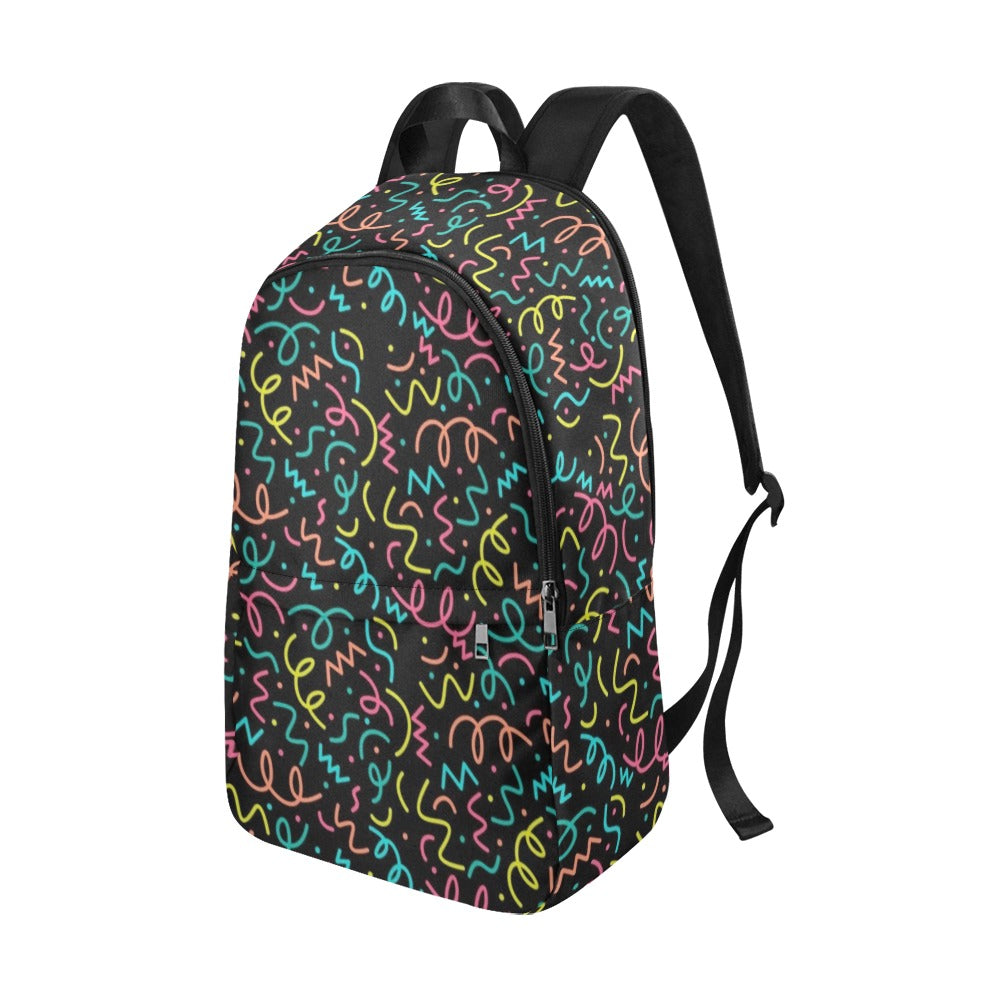 Squiggle Time - Fabric Backpack