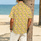 Tropical Fruit Drink Men's Crinkle Hawaiian Shirt