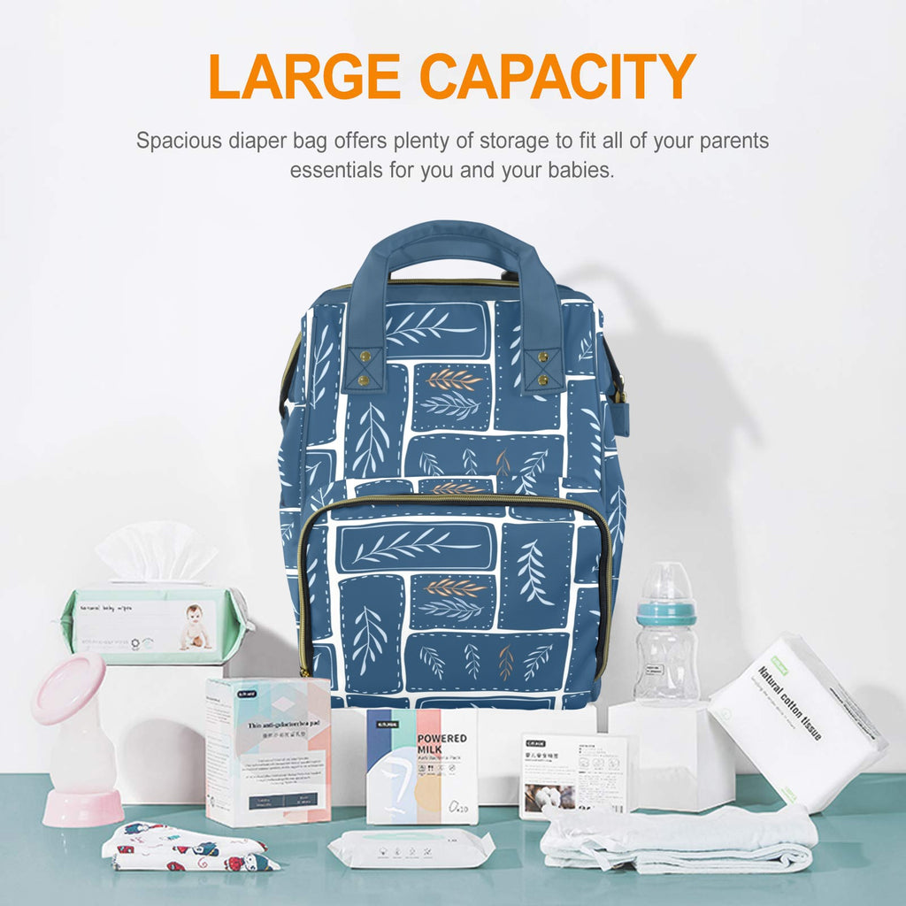 Leaf Tiles - Multi-Function Backpack, Nappy / Diaper Bag
