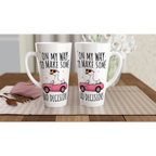 On My Way To Make Some Bad Decisions - White Latte 17oz Ceramic Mug Latte Mug animal Globally Fulfilled