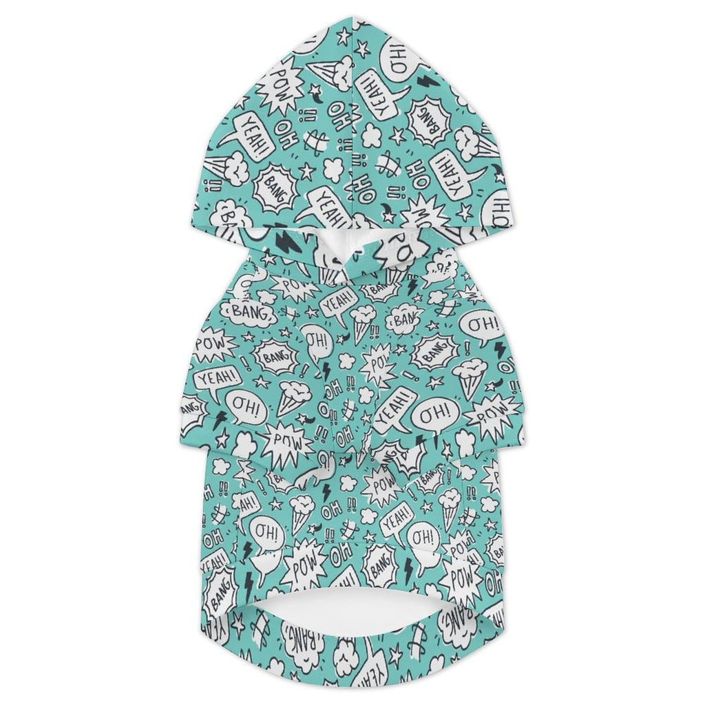 Comic Book Speech Bubbles Pet Hoodie (Large Size)
