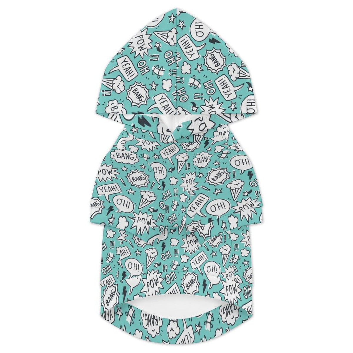 Comic Book Speech Bubbles Pet Hoodie (Large Size)