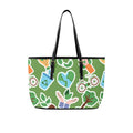 Earth Stickers PU Leather Tote Bag Large One Size Leather Tote Bag-Large Printed Offshore