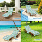 Australian Birds Beach Chair Towel Cover with Side Pockets