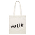 Evolution Of A Guitarist Parcel Canvas Tote Bag Default Title Small Tote Bag Music Printed In Australia