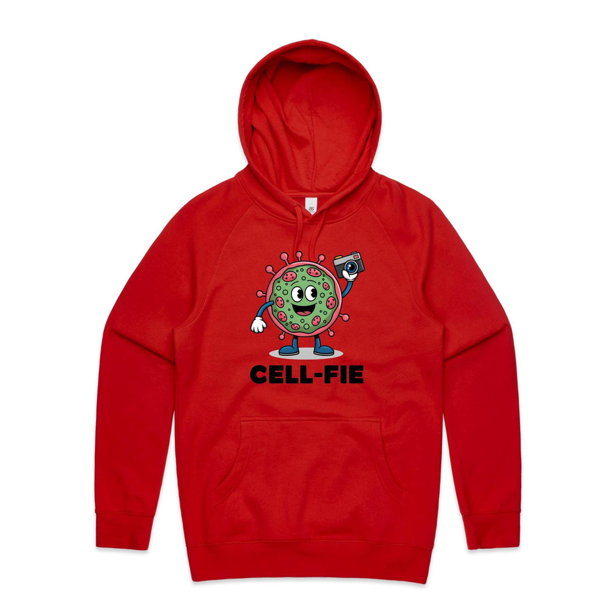 Cell-fie Cell Selfie Men's AS Colour Hoodie Red Mens Hoodie Printed In Australia Science