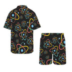 Atoms Men's Hawaiian Shirt & Shorts Set Men's Hawaiian Shirt & Shorts Set Printed Offshore Science