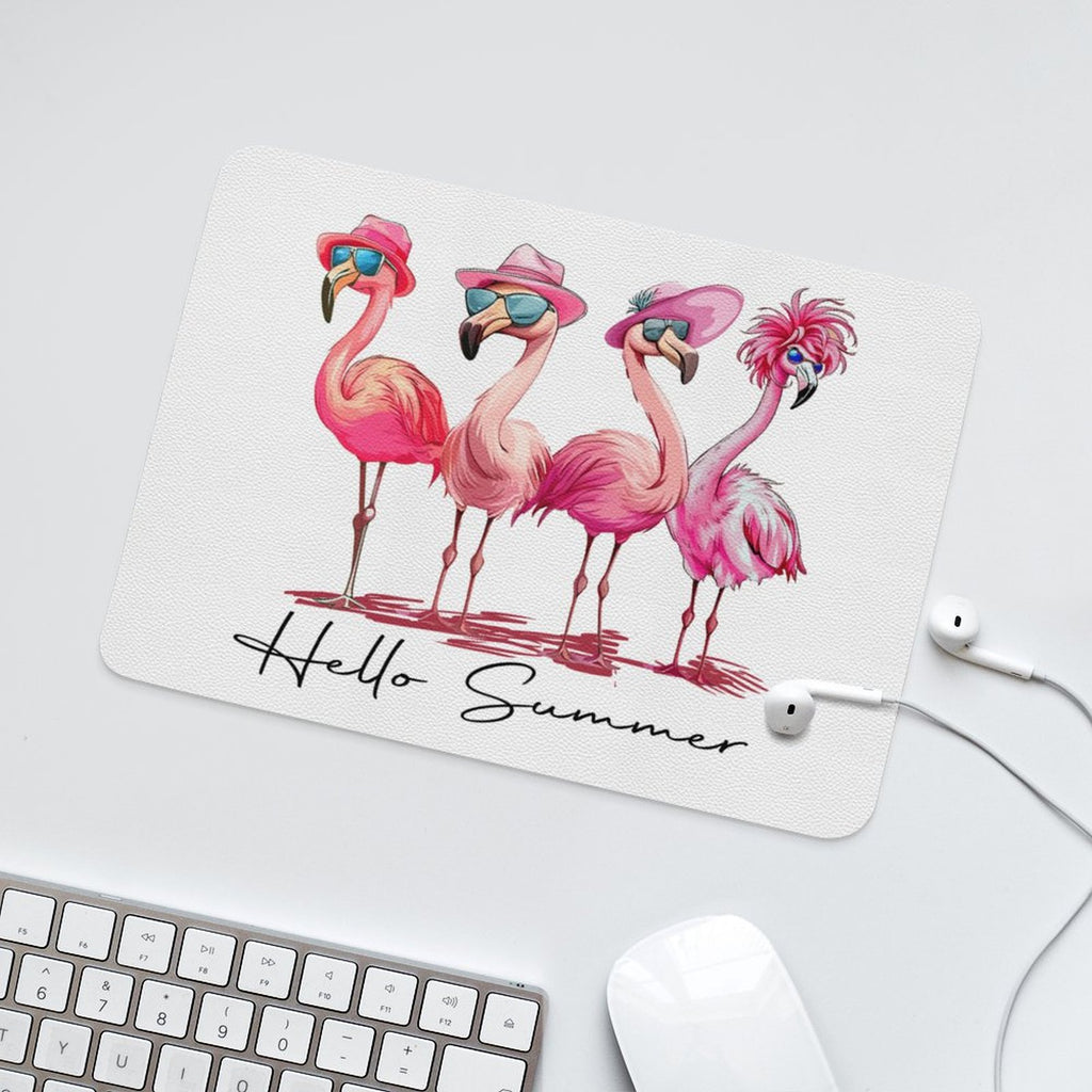 Flamingo, Hello Summer Leather Mouse Pad Leather Mouse Pad animal Printed Offshore