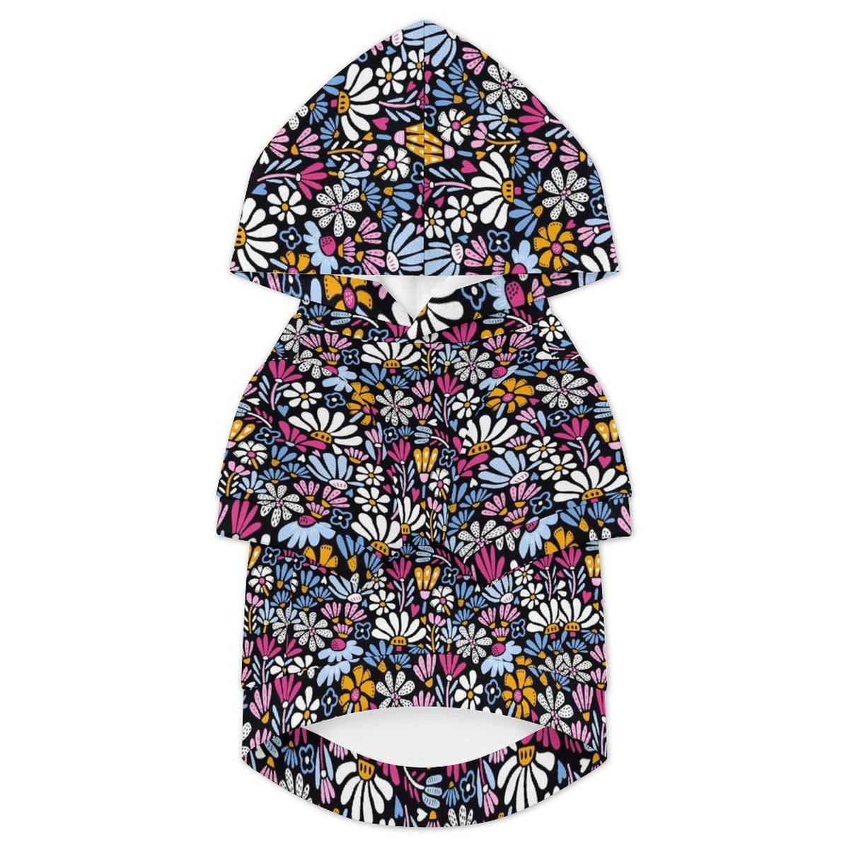 Graphic Floral Pet Hoodie (Large Size)
