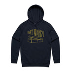 Say Wah, Guitar Pedal - Mens Hoodie Navy Mens Hoodie Music Printed In Australia