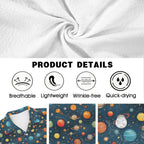 Galaxy Men's Crinkle Hawaiian Shirt