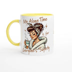 Personalised My Alone Time Is For Everyone's Safety 11oz Ceramic Mug Ceramic Yellow Personalised 11oz Mug Globally Fulfilled