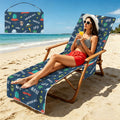 UFO's And Aliens Beach Chair Towel Cover with Side Pockets