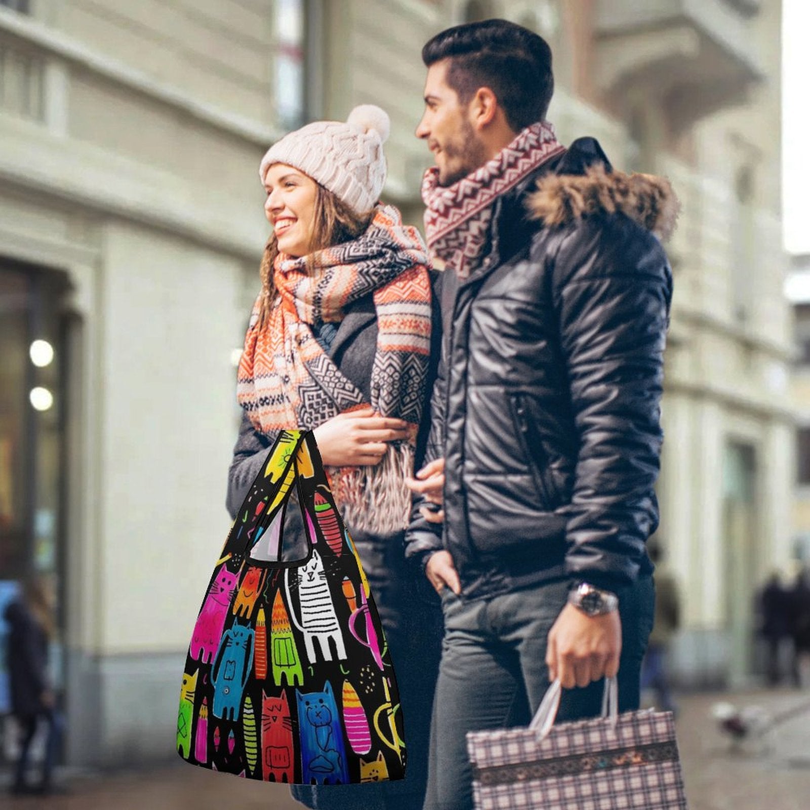 Colourful Cats - Collapsible Shopping Bag