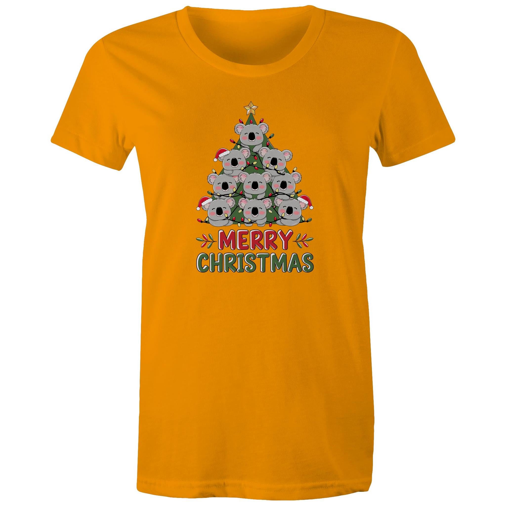 Koala Christmas Tree - Womens T-shirt