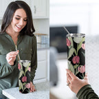 Tulips 20oz Tall Skinny Tumbler with Lid and Straw