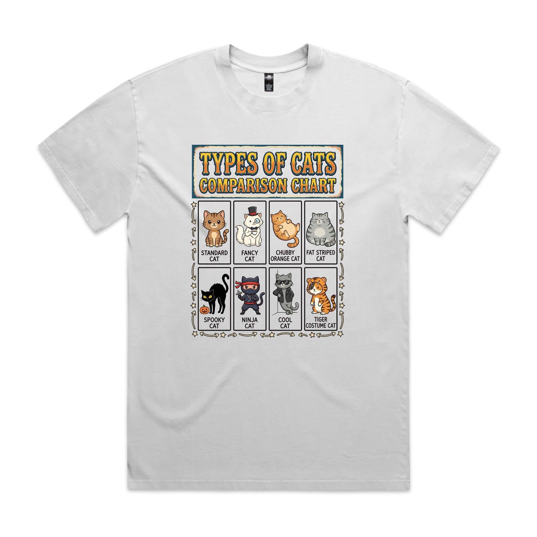 Types Of Cats AS Colour Heavy Faded Tee