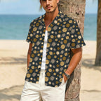 Planets Men's Crinkle Hawaiian Shirt