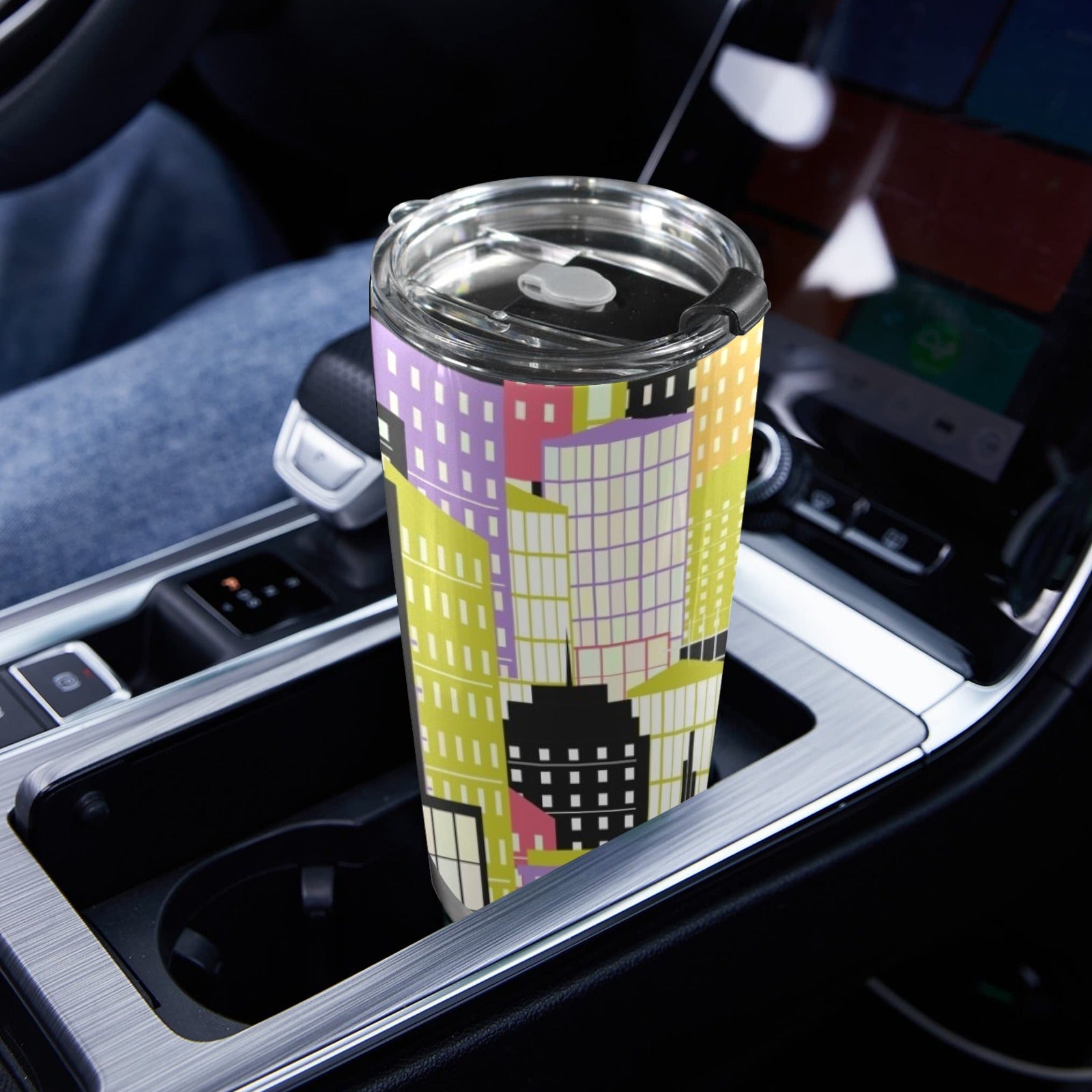 City Scape - 20oz Mobile Tumbler with Lid (Black Lock)
