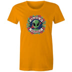 Believe In Yourself, Alien - Womens T-shirt Orange Womens T-shirt Motivation Positivity Printed In Australia Sci Fi