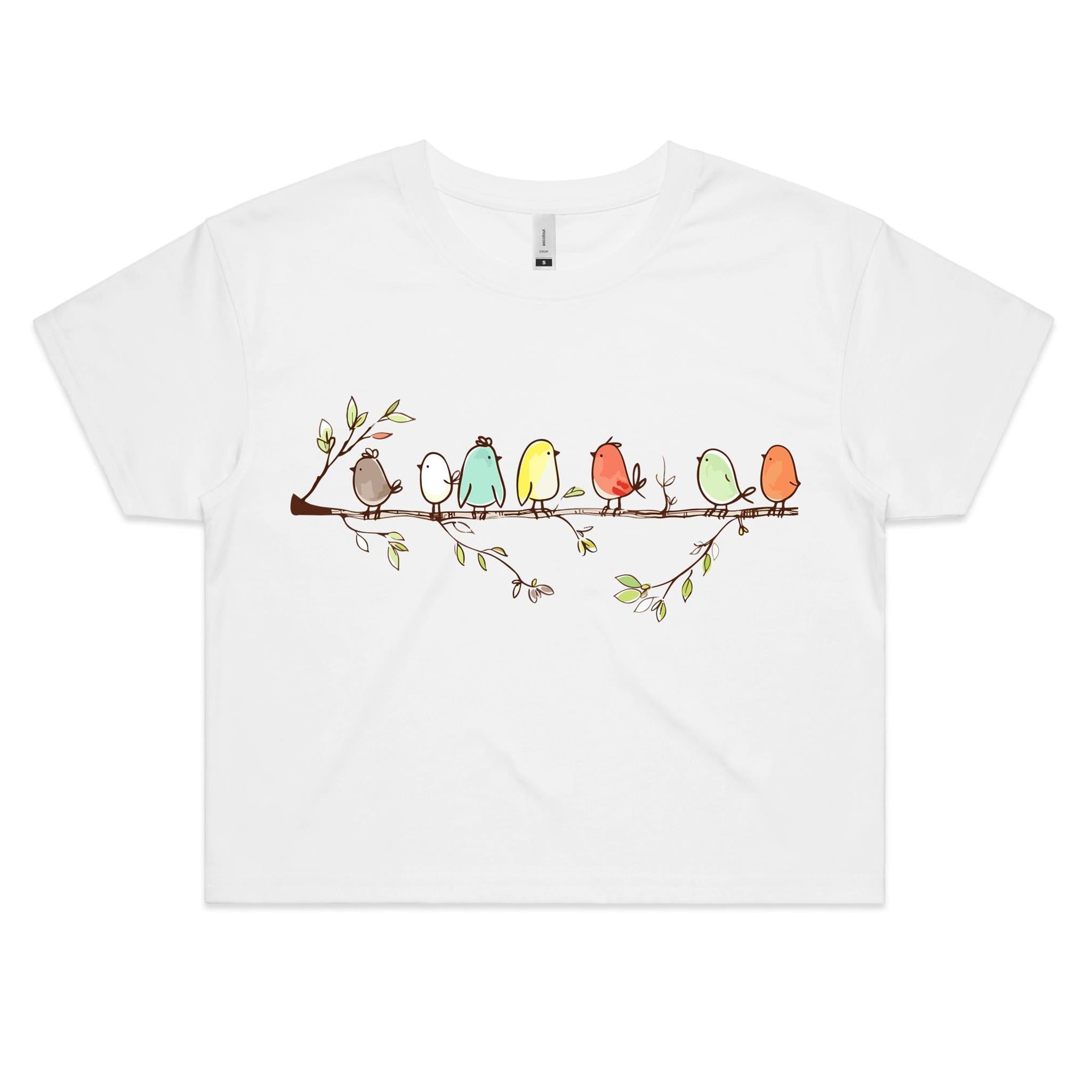 Birds On A Branch Women's AS Colour Crop Tee