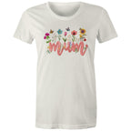 Mum, Flowers And Butterflies - Womens T-shirt