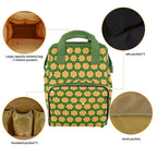 Yellow Flowers On Green Multi-Function Backpack, Nappy / Diaper Bag Multi-function Backpack, Nappy / Diaper Bag Plants Printed Offshore