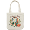 Audiobook Girlie Canvas Tote Bag Default Title Tote Bag Printed In Australia Reading
