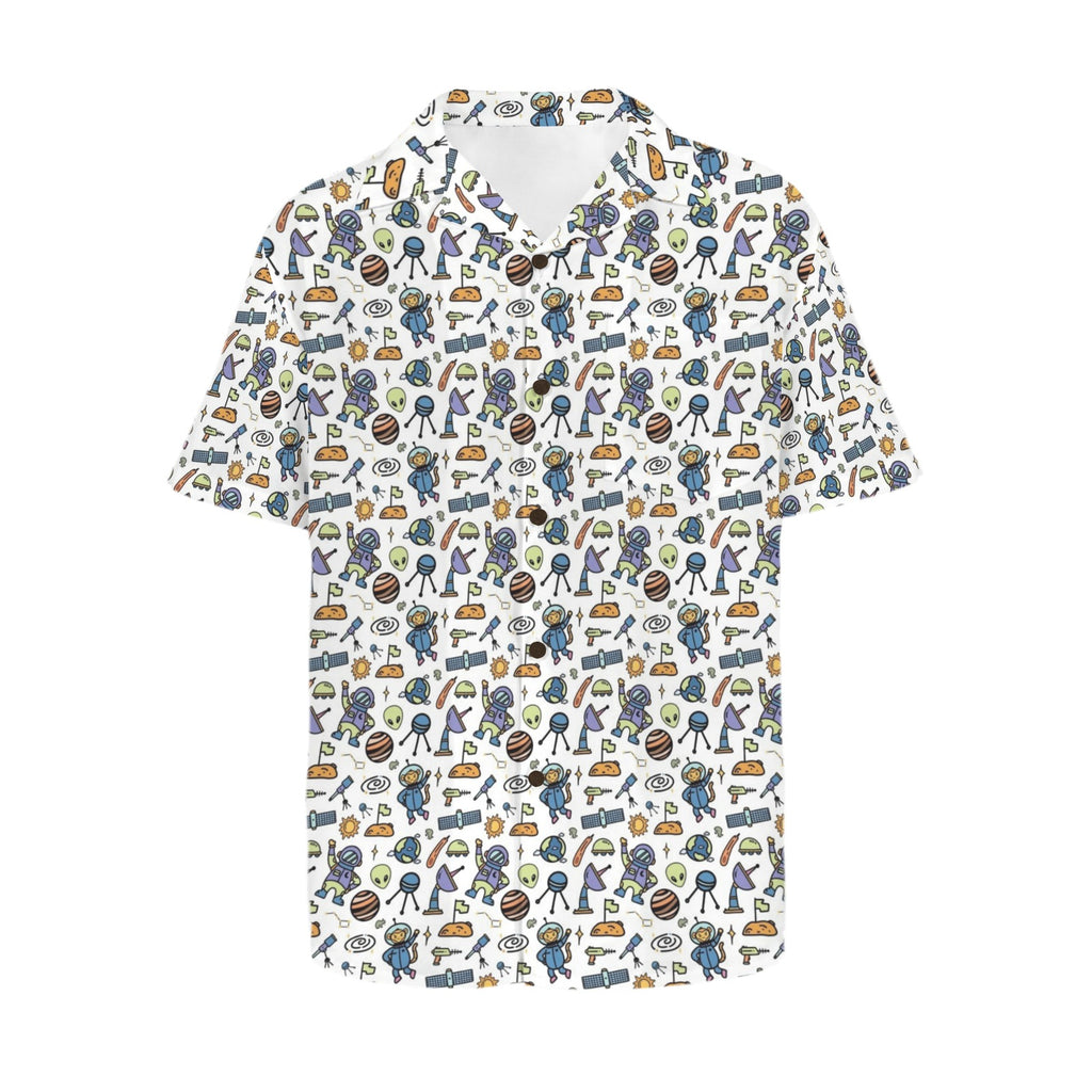 All About Space Men's Short Sleeve Hawaiian Shirt Men's Hawaiian Shirt (New) Printed Offshore Space