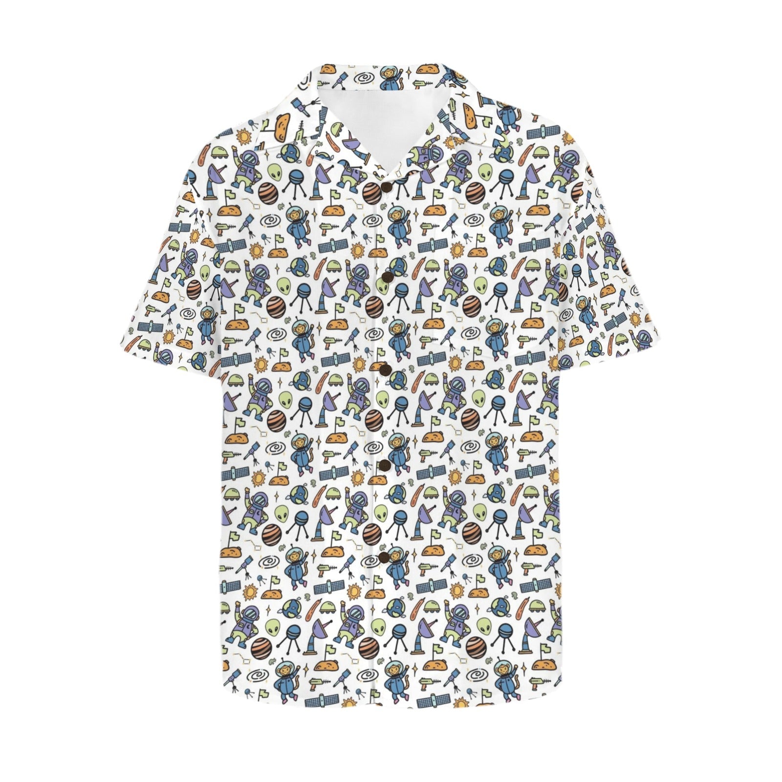 All About Space - Men's Short Sleeve Hawaiian Shirt Men's Hawaiian Shirt (New) Printed Offshore Space