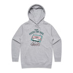 Music Feeds The Soul, Cassette Tape - Womens Hoodie Grey Marle Womens Hoodie Music Printed In Australia