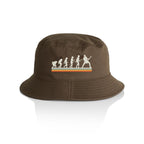 Guitarist Evolution - AS Colour Bucket Hat Walnut One Size As Colour Bucket Hat Music Printed In Australia
